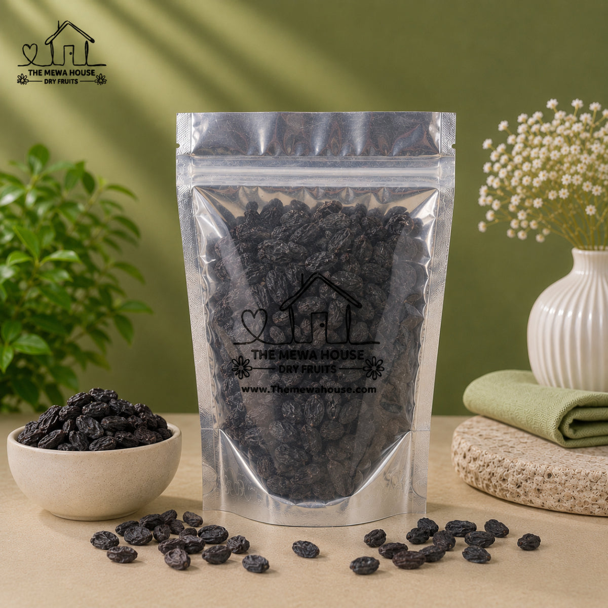 Dried Black Raisins (Premium Quality)
